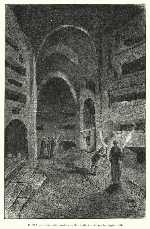 Catacombs of St Callistus, Rome, Italy by European School