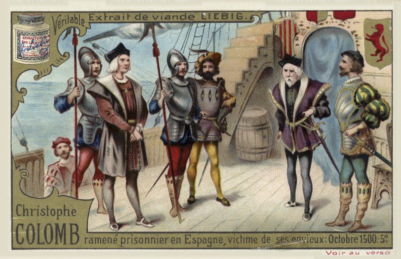 Christopher Columbus Taken Back to Spain as a Prisoner, October 1500 by European School