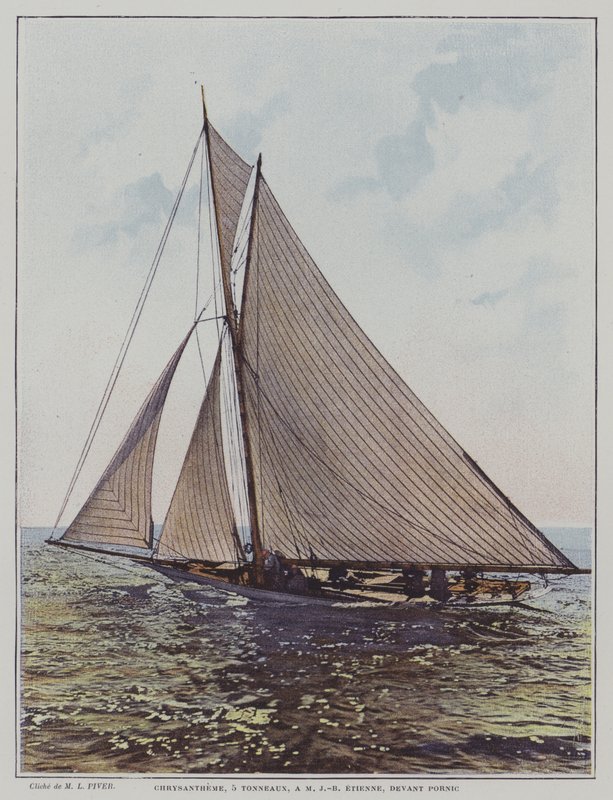 Chrysanthemum, 5 Tonne Sailing Boat off Pornic, Brittany by European School