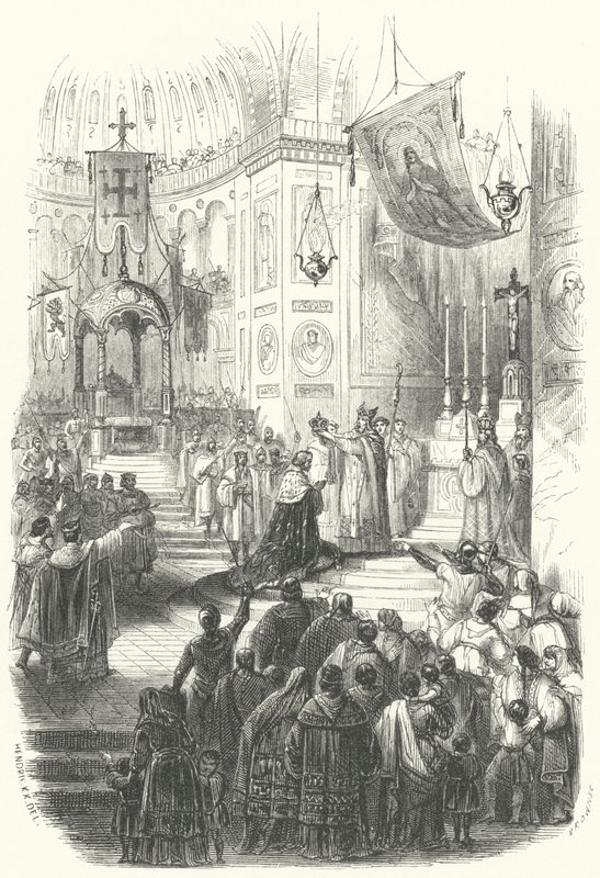 Coronation of Baldwin I as Latin Emperor in Constantinople by European School