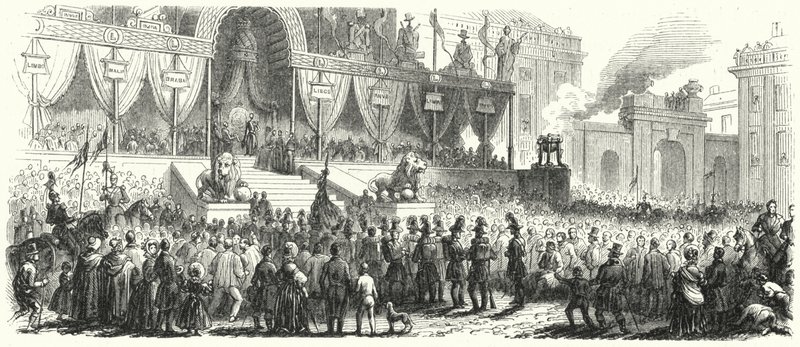 Coronation of Leopold I, King of the Belgians by European School