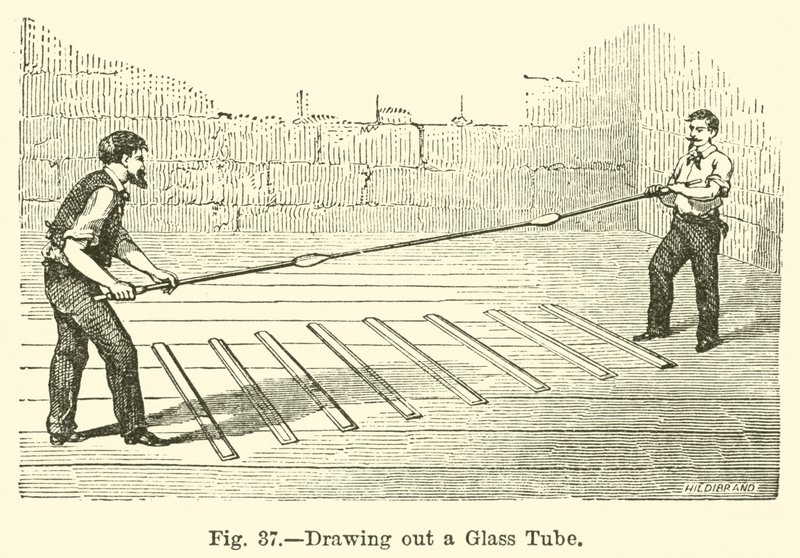 Drawing out a Glass Tube by European School