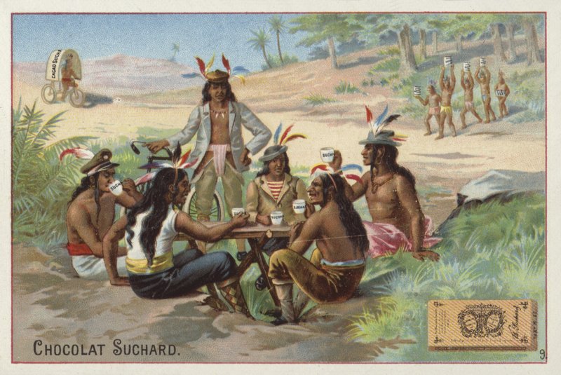 Drinking Suchard chocolate by European School
