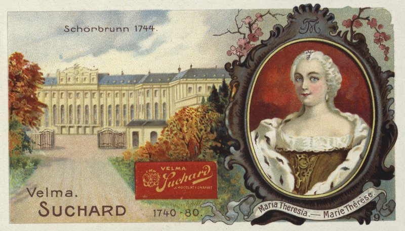 Empress Maria Theresa of Austria and Schonbrunn Palace, Vienna by European School