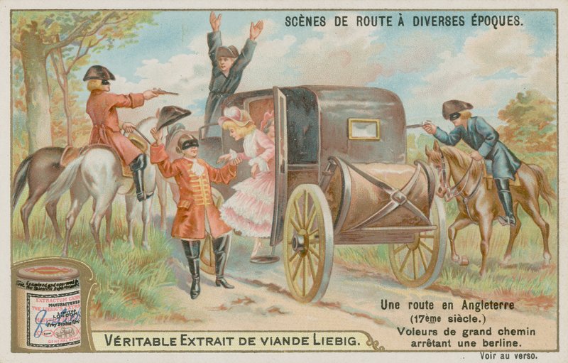 English 17th Century Coach Held Up by Highwaymen by European School