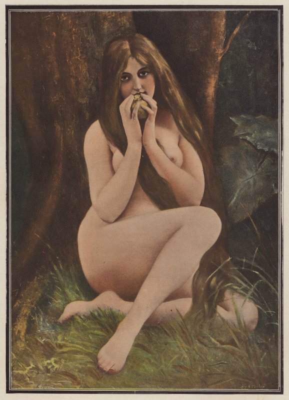 Eve, in the Garden of Eden by European School
