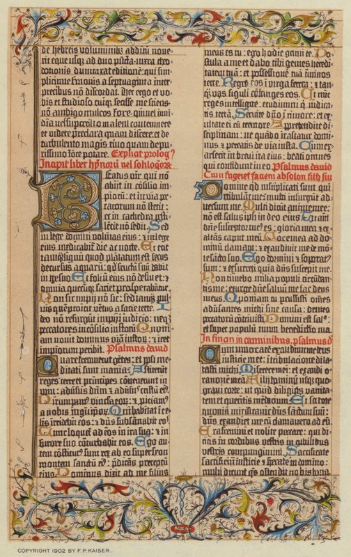 Facsimile from the Gutenberg Bible by European School