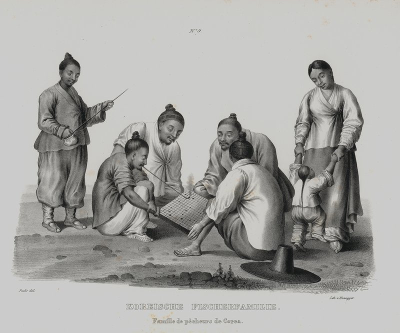 Family of Korean Fishermen by European School