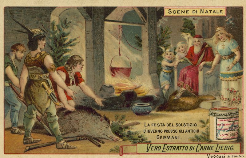 Festival of the winter solstice in ancient Germany by European School