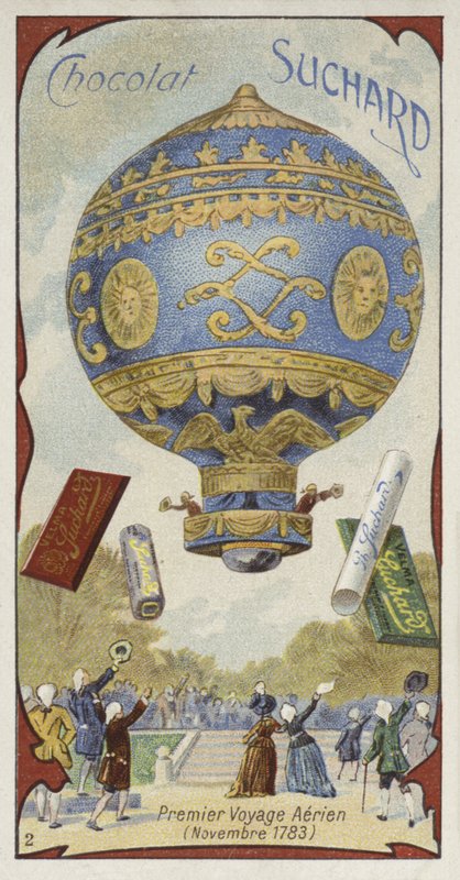 First Manned Balloon Flight, November 1783 by European School