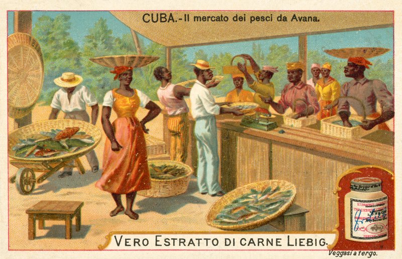 Fish market of Havana, Cuba by European School