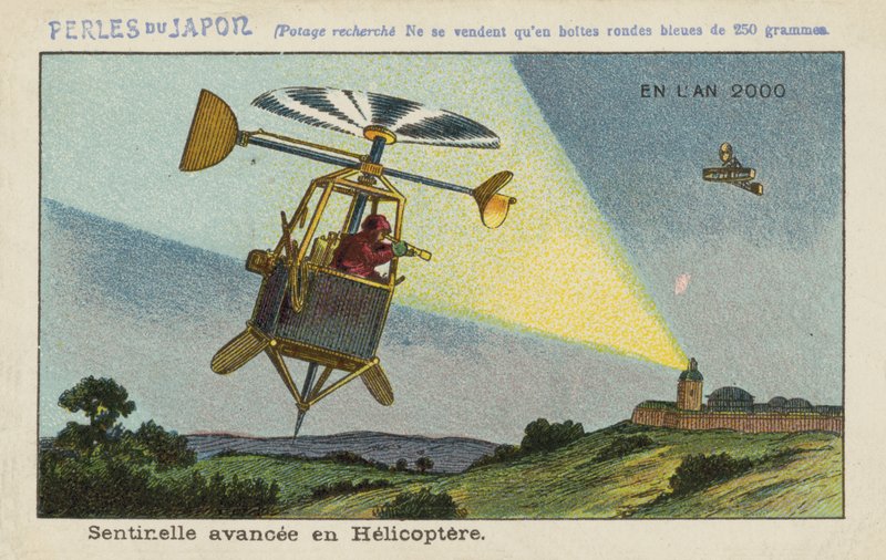 Forward sentry in a helicopter in the year 2000 by European School