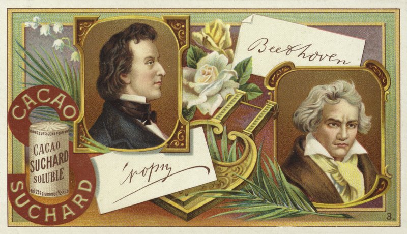 Frederic Chopin and Ludwig van Beethoven by European School