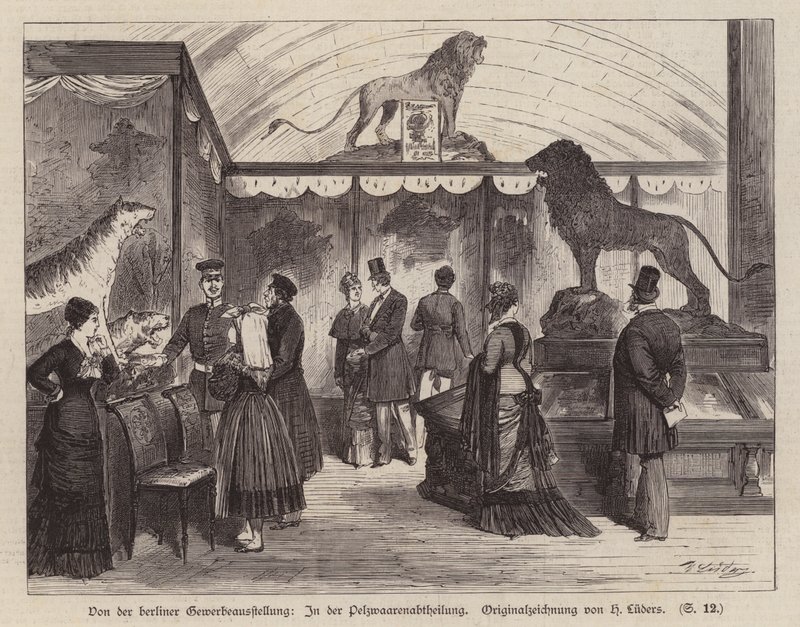 Fur goods section at the Berlin Exhibition Of Trade And Industry, Germany by European School
