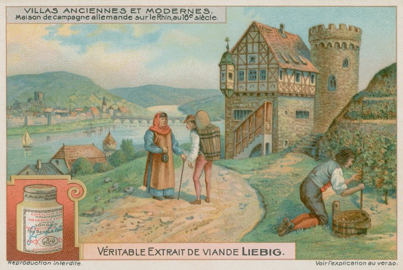 German villa on the Rhine in the 16th century by European School