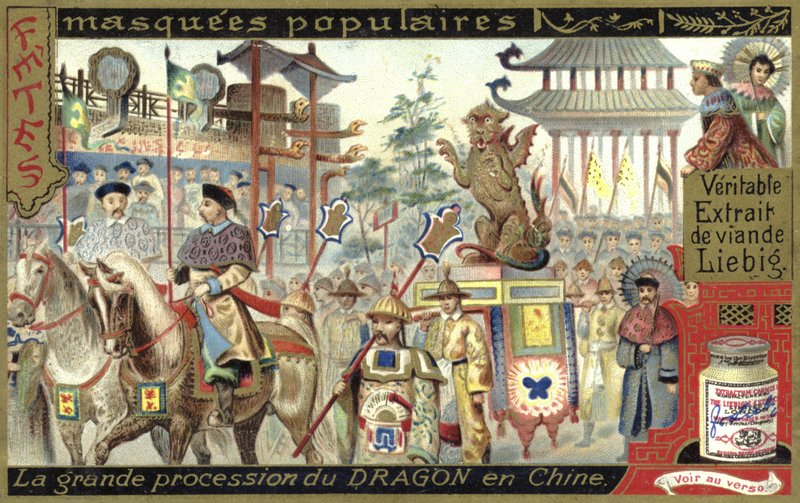 Grand procession of the Dragon, China by European School