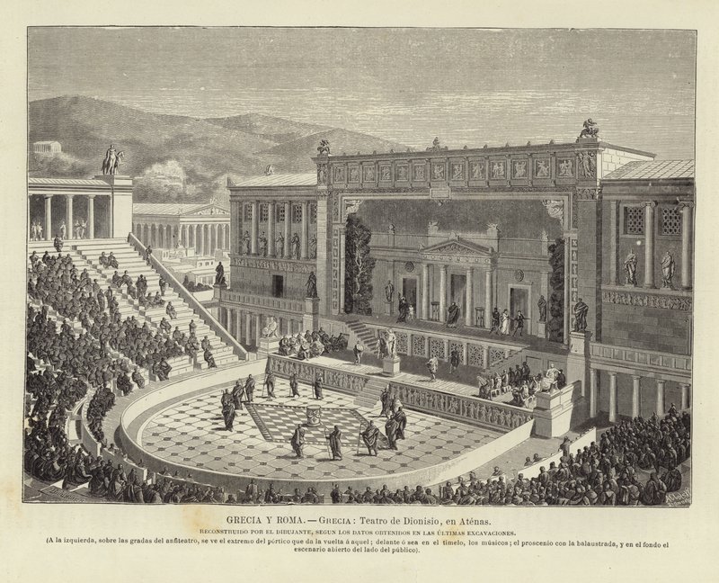 Theatre of Dionysus in Athens by European School