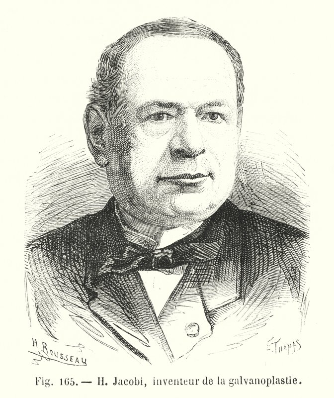 H Jacobi, inventor of galvanoplasty by European School