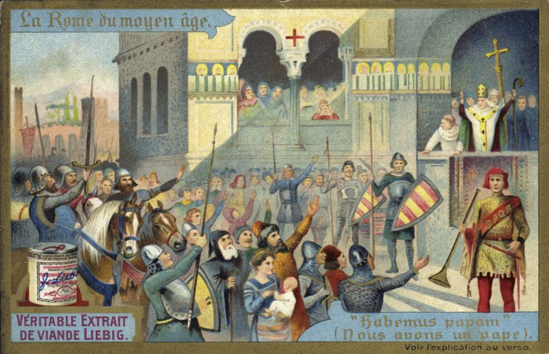 Habemus Papam, election of a new pope, Rome, Middle Ages by European School