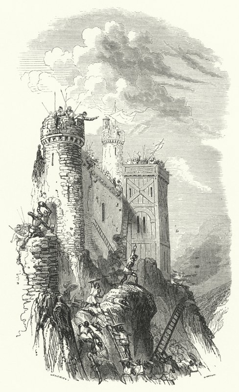 Henry the Blind, Count of Luxembourg, Besieging Bouillon Castle by European School