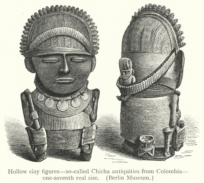 Hollow Clay Figures, So-Called Chicha Antiquities from Colombia by European School