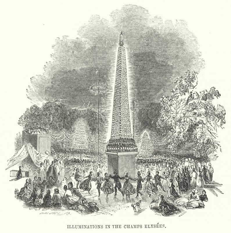 Illuminations in the Champs Elysees by European School