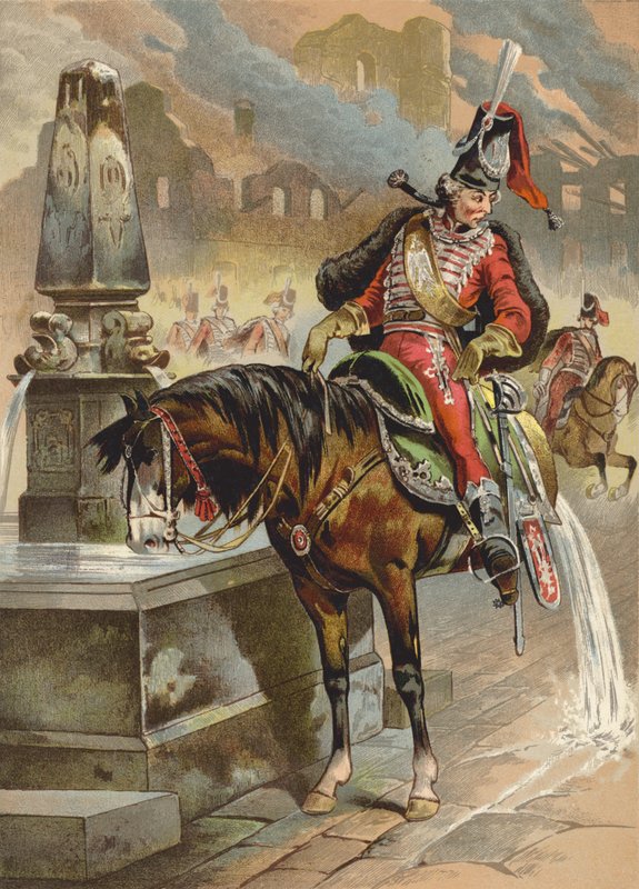 Illustration for Adventures of Baron Munchausen by European School