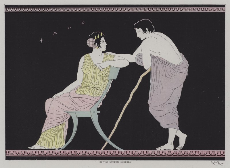Illustration from Ancient Greek Pottery by European School