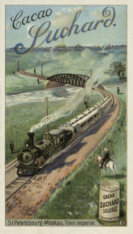 Imperial train travelling between St Petersburg and Moscow, Russia by European School