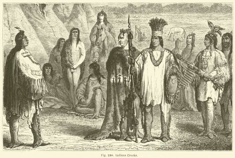 Creek Indians by European School