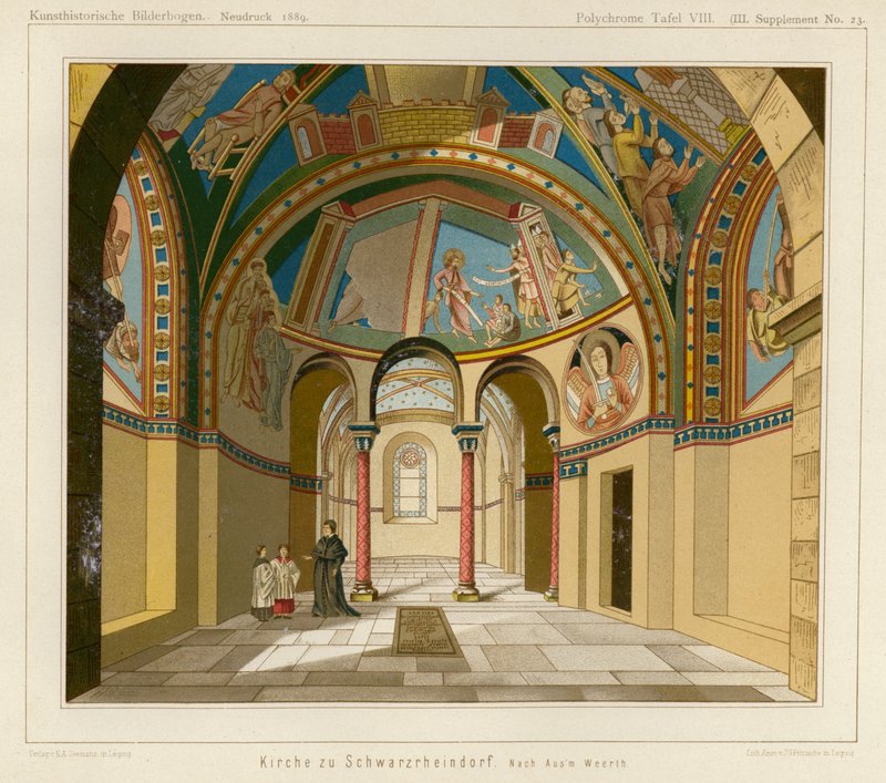 Interior of the Church of Schwarzrheindorf, Bonn, Germany by European School
