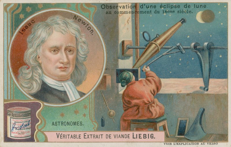 Isaac Newton and a Lunar Eclipse by European School