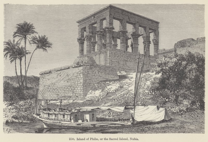 Island of Philae, or the Sacred Island, Nubia by European School