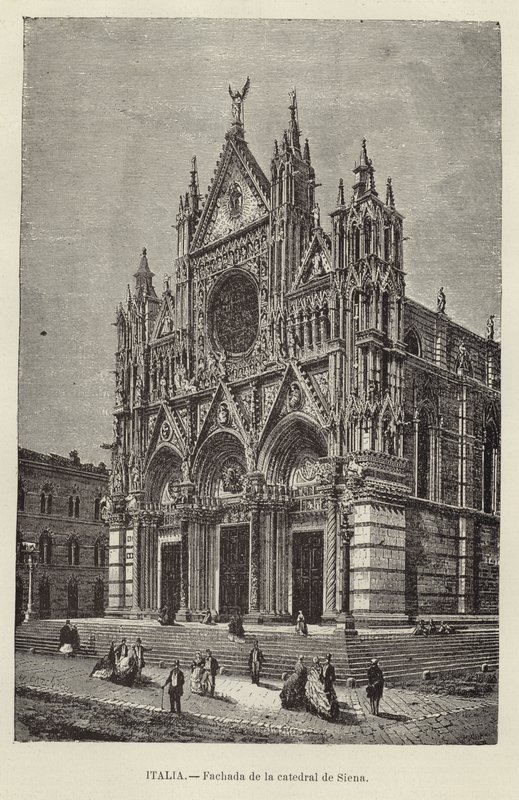 Facade of the Cathedral of Siena by European School