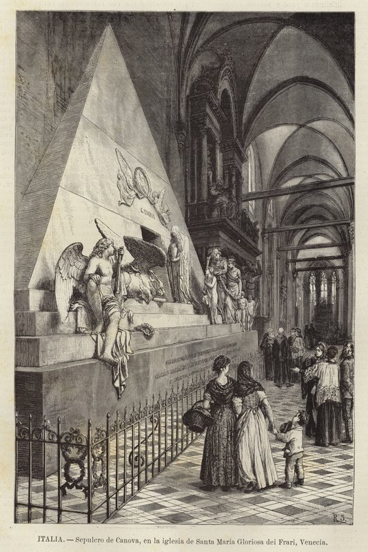 Italy - Tomb of Canova, in the Church of Santa Maria Gloriosa dei Frari, Venice by European School