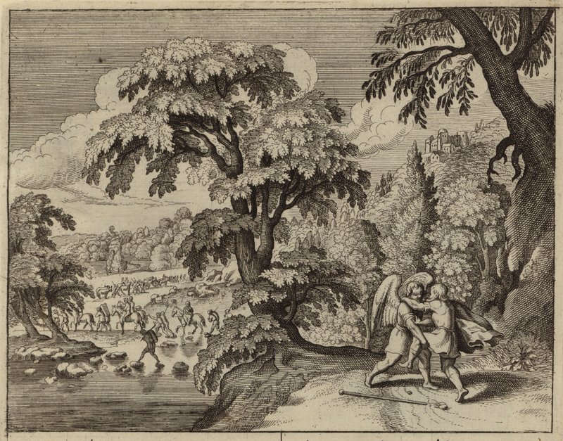 Jacob wrestling the Angel by European School
