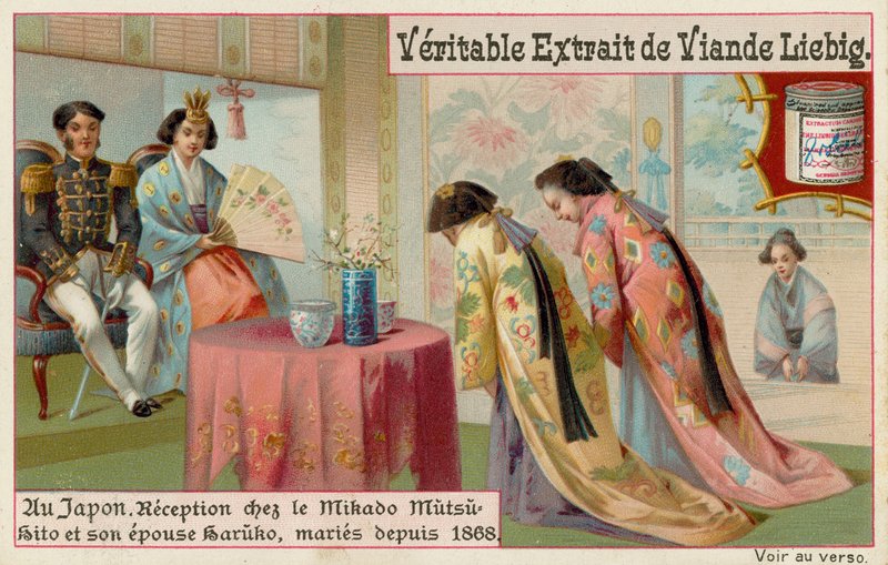 Japanese Women Received by Mikado and His Wife by European School