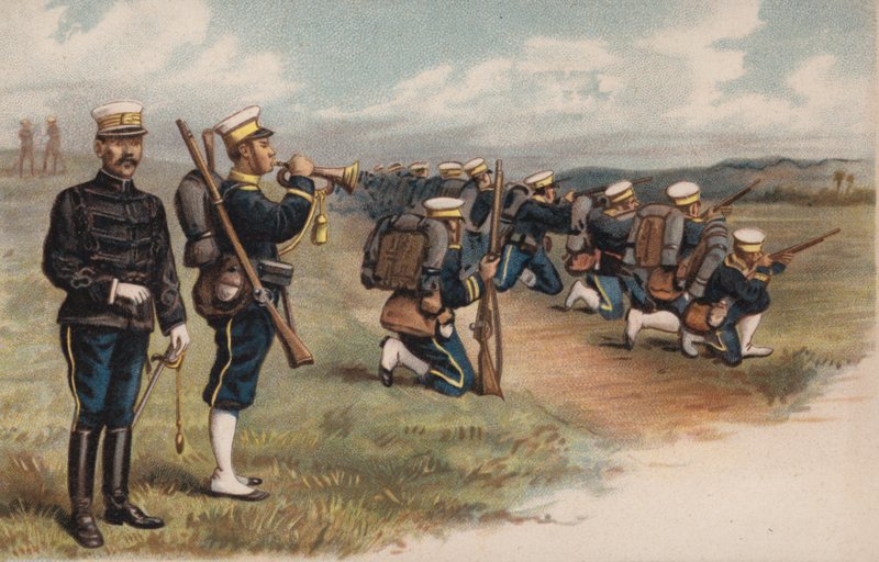 Japanese Infantry, Russo-Japanese War by European School