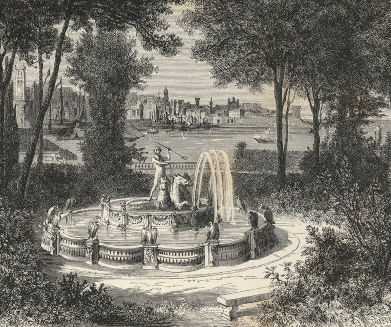 Doria Gardens (engraving) by European School