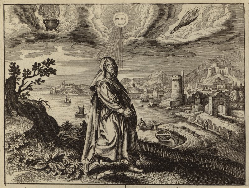 Jeremiah lamenting the ruin of Jerusalem by European School