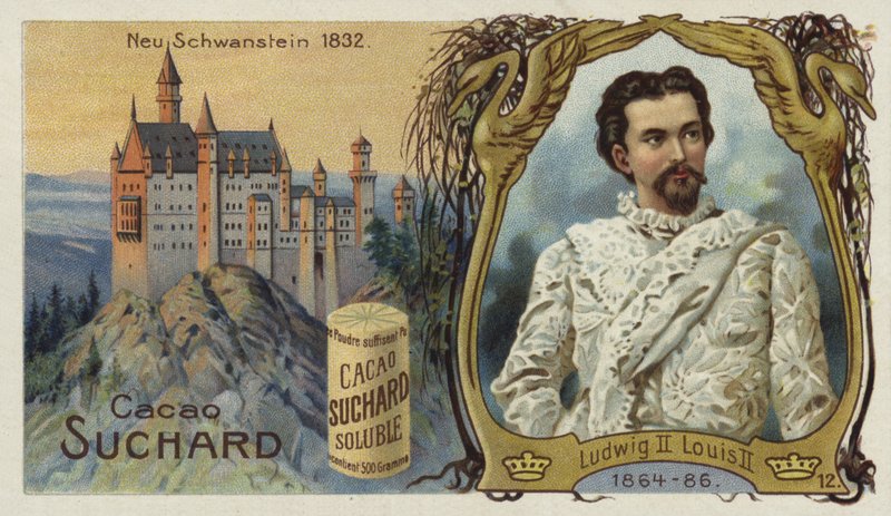 King Ludwig II of Bavaria and Neuschwanstein Castle by European School