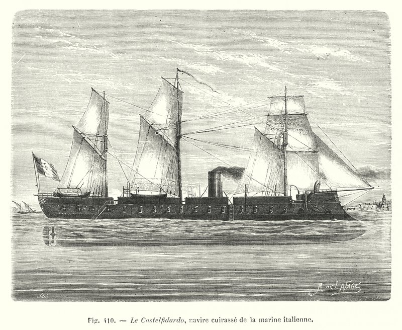 The Castelfidardo, Armored Ship of the Italian Navy by European School