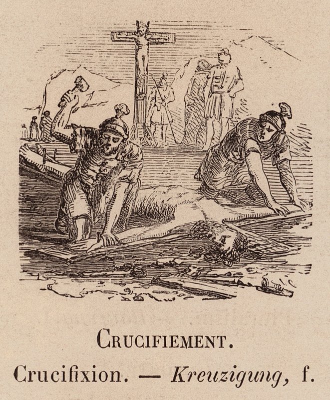 The Illustrated Vocabulary: Crucifixion (engraving) by European School