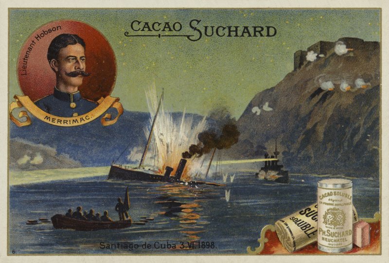 Lieutenant Richmond P Hobson and the sinking of the USS Merrimac, Santiago de Cuba, Spanish-American War, 3 June 1898 by European School