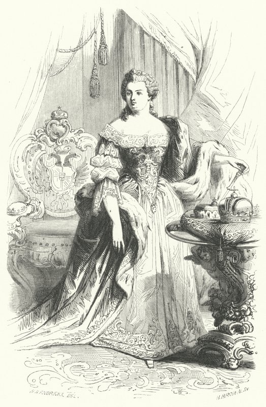 Maria Theresa of Austria, Holy Roman Empress (engraving) by European School