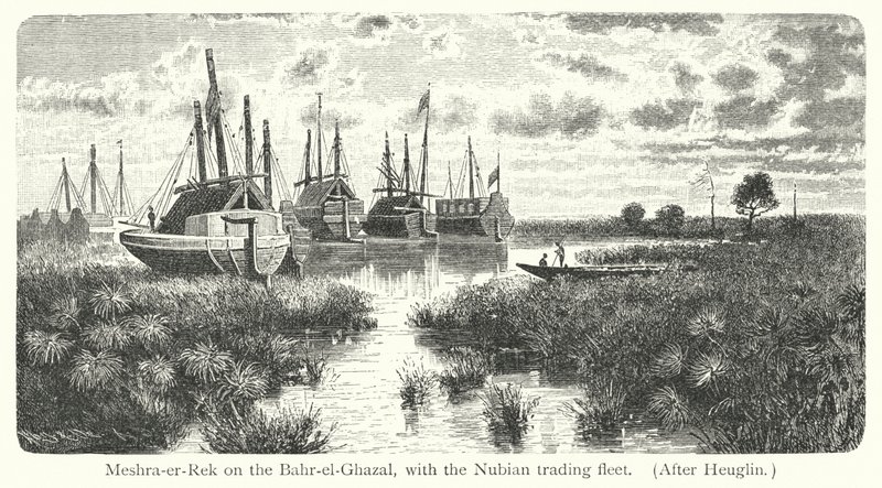 Meshra-er-Rek on the Bahr-el-Ghazal, with the Nubian trading fleet by European School
