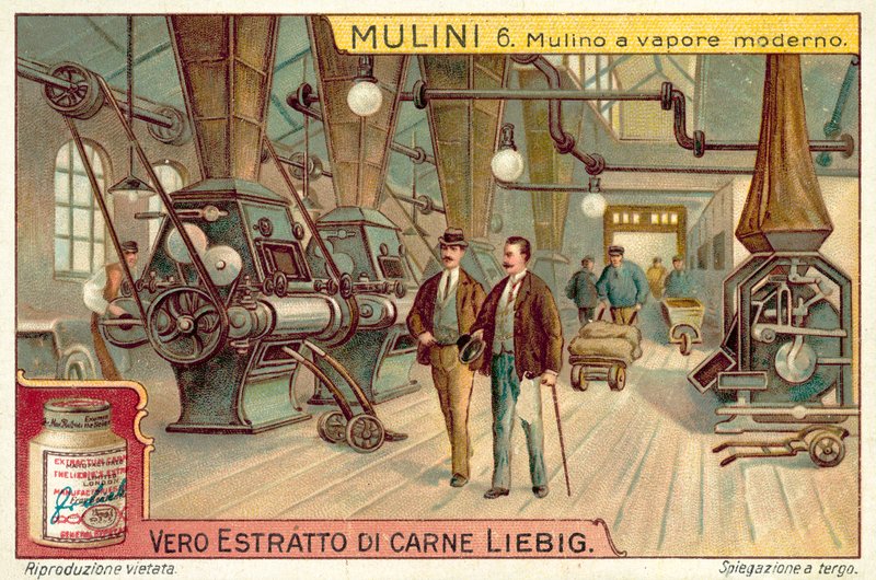 Modern steam-powered mill by European School