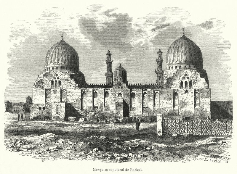 Mosque and Mausoleum of Sultan Barquq, Cairo, Egypt by European School