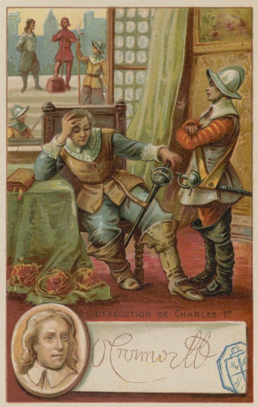 Oliver Cromwell and the Execution of Charles I, 1649 by European School