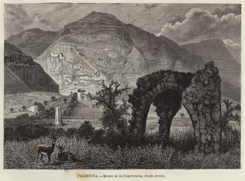 Palestine, Mount of Temptation, from Jericho by European School